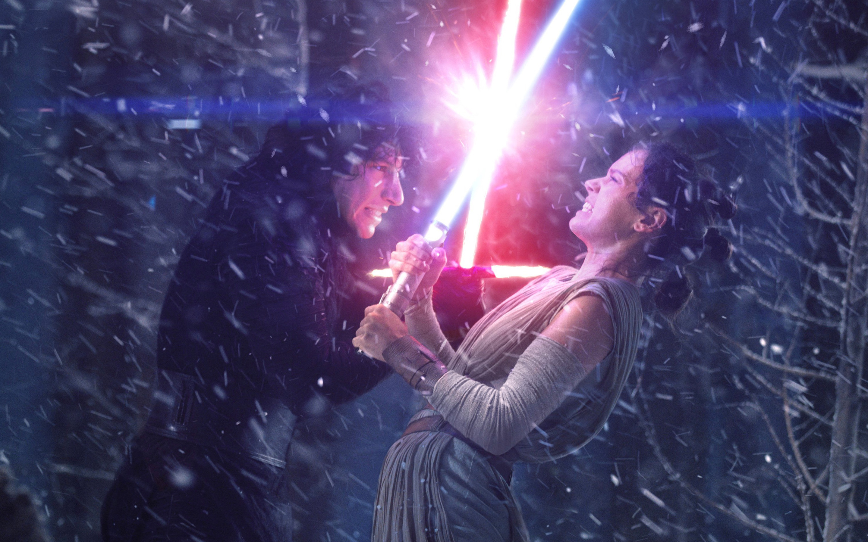 Rey Kylo Ren Lightsaber Fight252916638